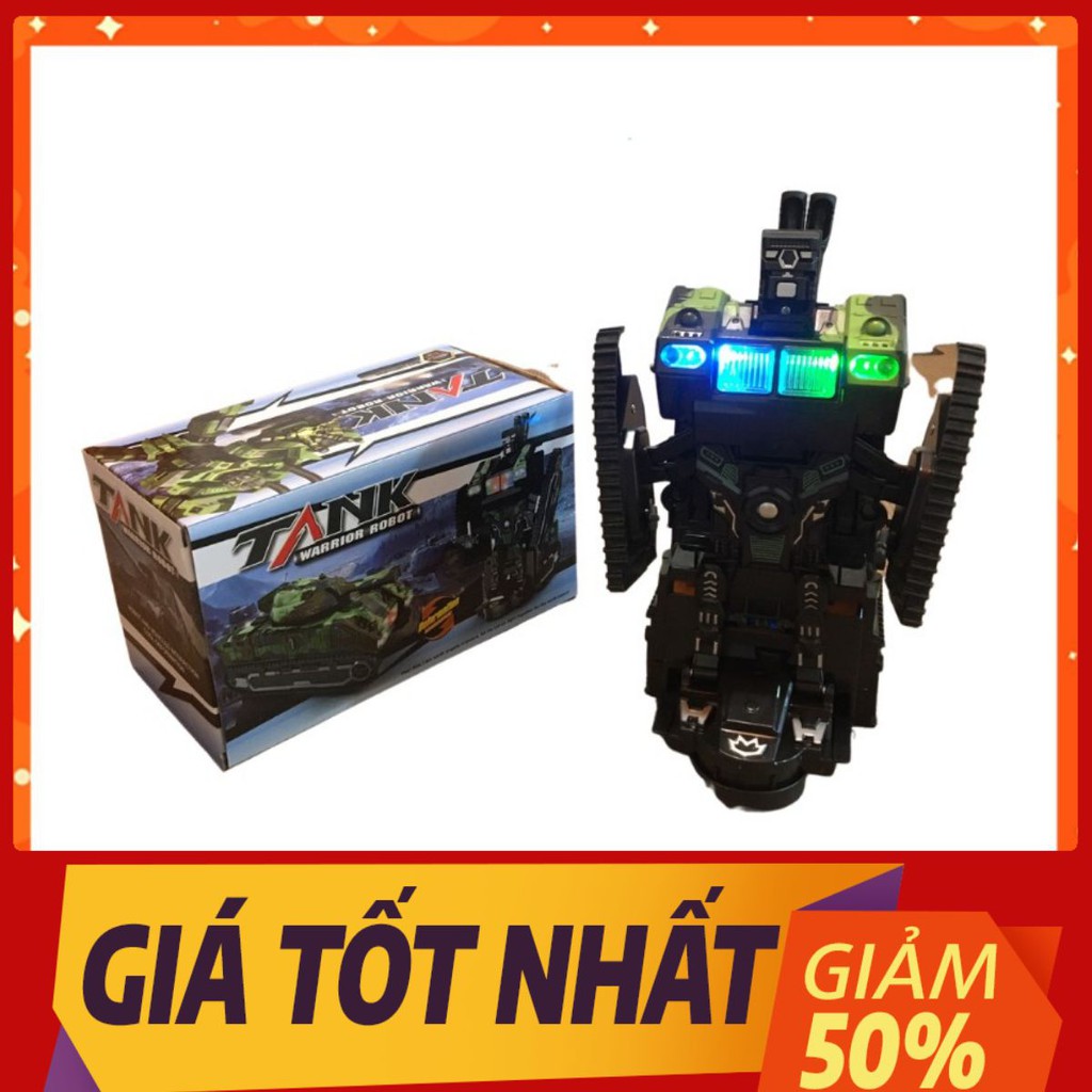 Đồ Chơi Xe Tăng Biến Hình Robot Chiến Đấu Đa Năng Có Nhạc Và Đèn Cao Cấp Hàng Chuẩn