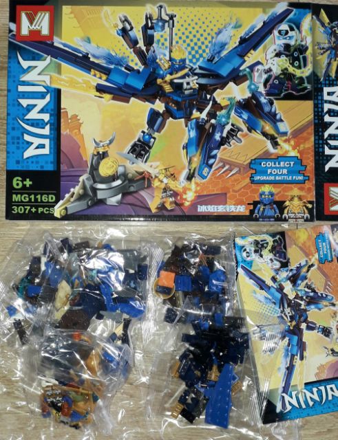 Lắp ráp 1 hộp LegoNinja Rồng Lớn MG116 có trên 250 chi tiết bằng nhựa ABS