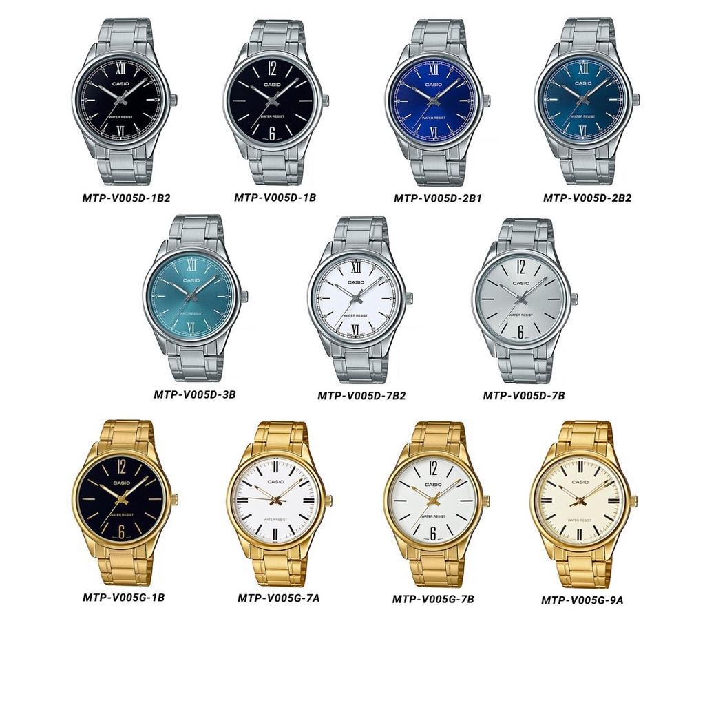 Đồng hồ nam dây kim loại chính hãng Casio Anh Khuê MTP-V005