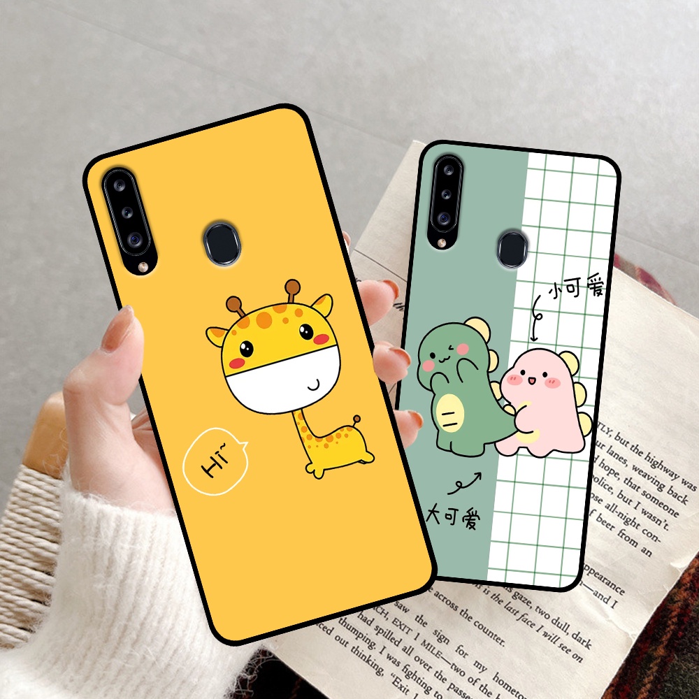 Ốp lưng Samsung A20s in hình quả bơ, hươu, khủng long siêu dễ thương