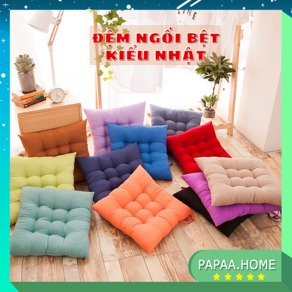 tUANN2 Đệm Ngồi Bệt Kiểu Nhật, Nệm Lót Ghế Hình Vuông Nhiều Màu PAPAA.HOME tUANN2