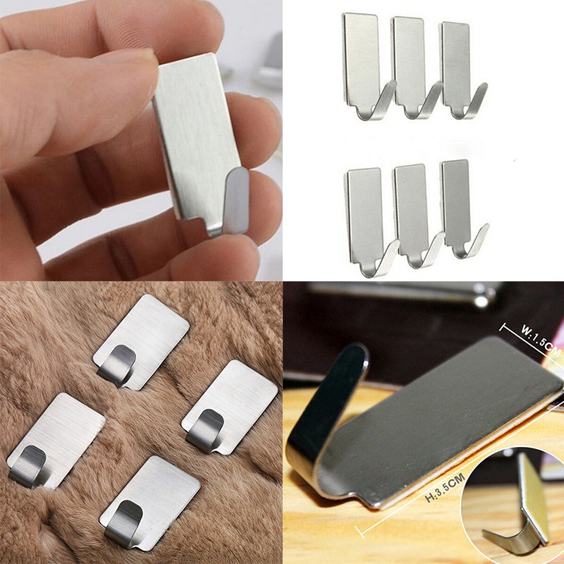 6 Móc treo tường bằng thép không gỉ tiện dụng Hl