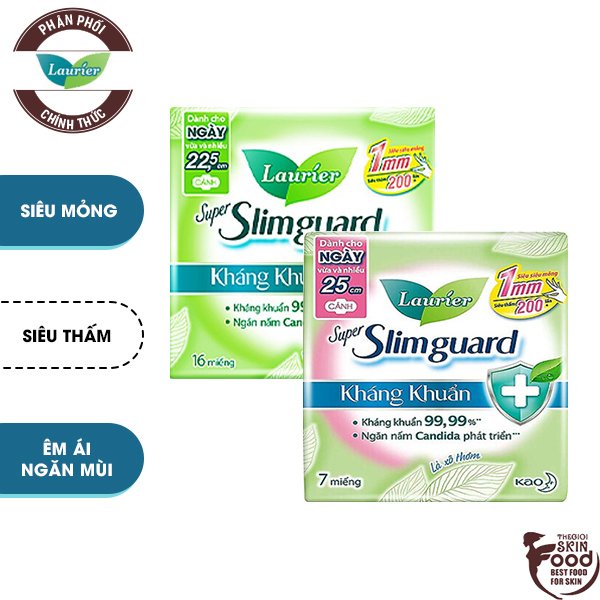 Băng Vệ Sinh Siêu Mỏng Kháng Khuẩn Laurier Super Slimguard [che tên sản phẩm khi giao hàng]