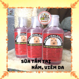 Sữa tắm diệt nấm và viêm da keto chlorhex lọ 100ml