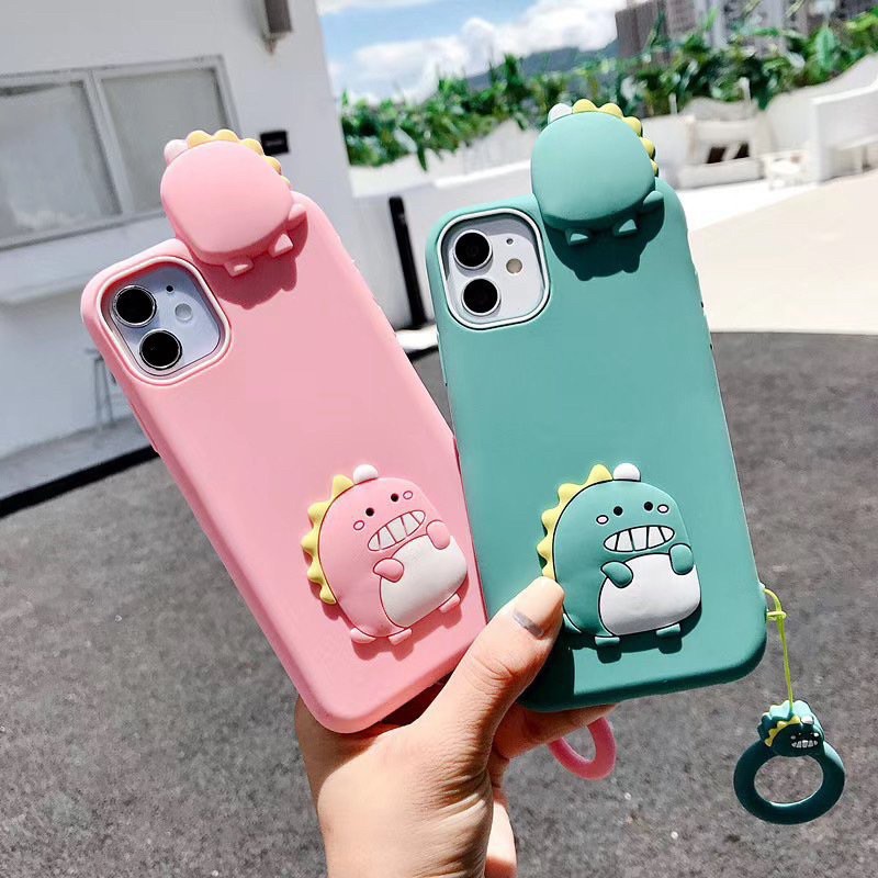 Ốp lưng iphone thú leo khủng long kèm móc đeo 6/6plus/7plus/8plus/x/xs max/11/11 promax/12/12promax link 1 | BigBuy360 - bigbuy360.vn