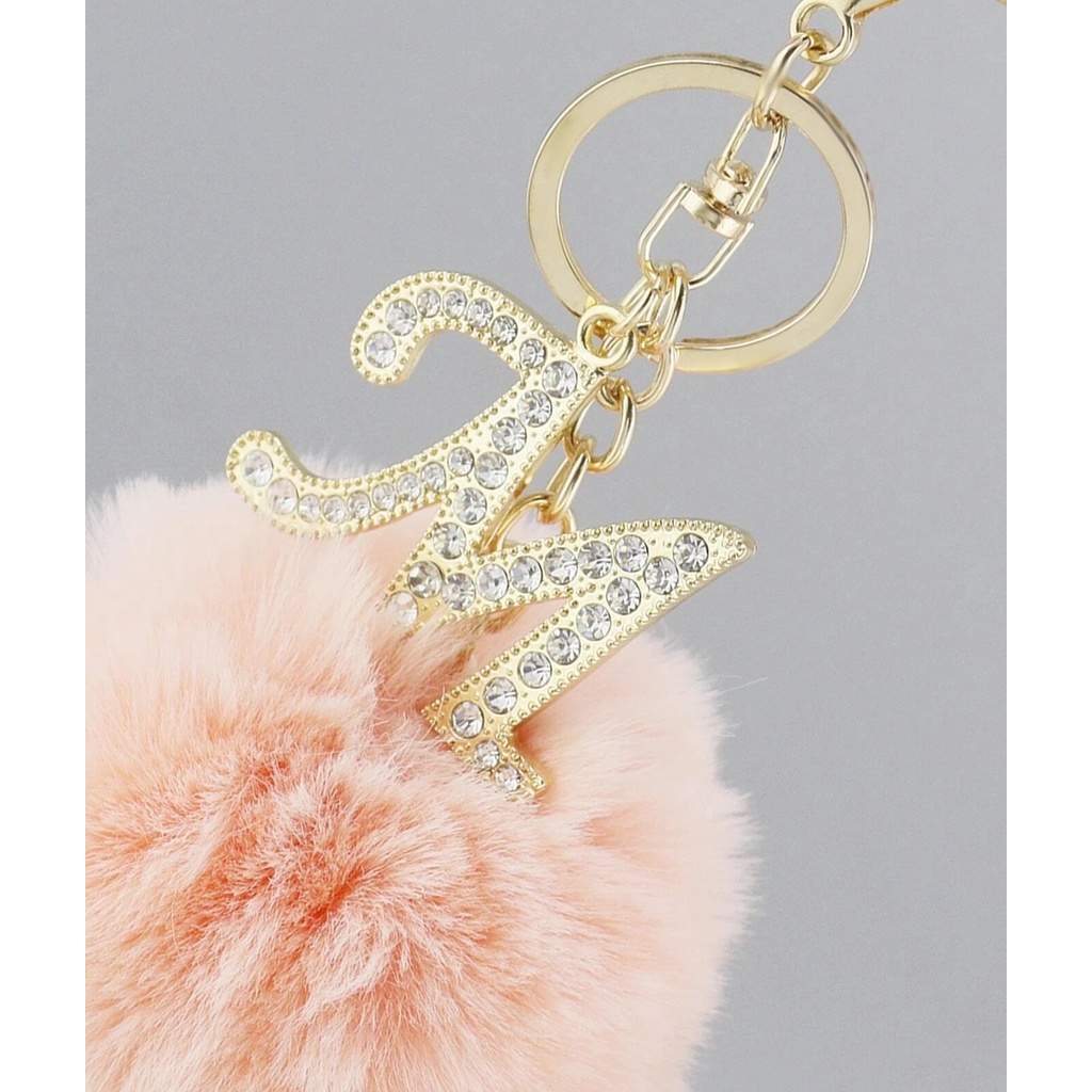 Móc Khóa Nhồi Bông Đính Đá Họa Tiết Hoạt Hình Dễ Thương