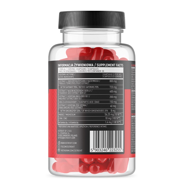 Ostrovit Testo Booster , Tăng Cường Sinh Lý, Testosterone Nam Giới, Hỗ Trợ Phát Triển Cơ Bắp