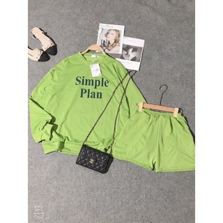 Sét Simple Xanh Chất Da Cá Tàu