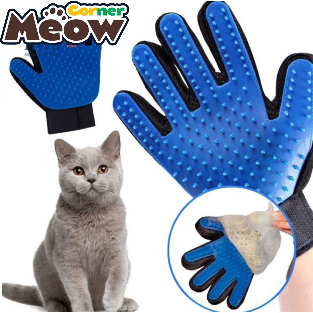 Găng tay chải lông thú cưng chó mèo