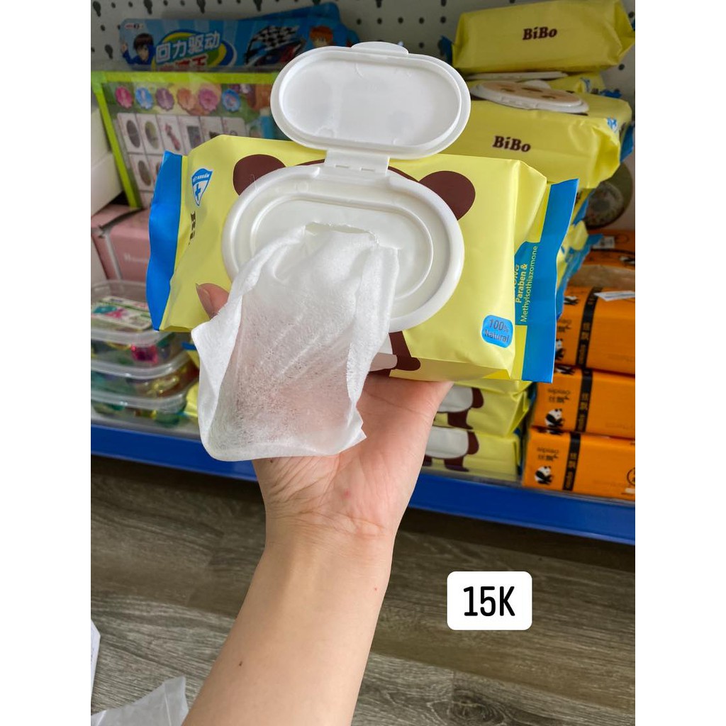 Khăn giấy ướt bibo, giấy ướt cho trẻ sơ sinh