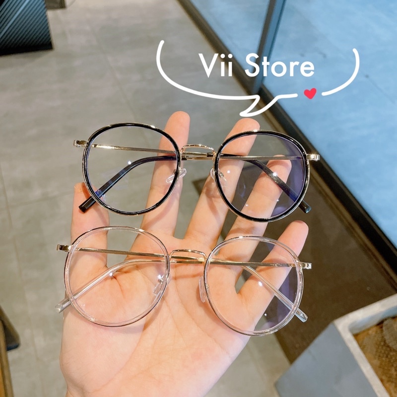 Gọng kính vintage 5021 thời trang cao cấp chất liệu kim loại form tròn