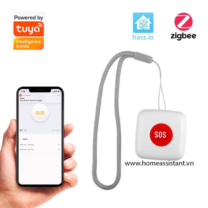 Nút Bấm Báo Động Khẩn Cấp Zigbee 3.0 Tuya Sonoff ZOS01 (Hỗ trợ HomeAssistant)