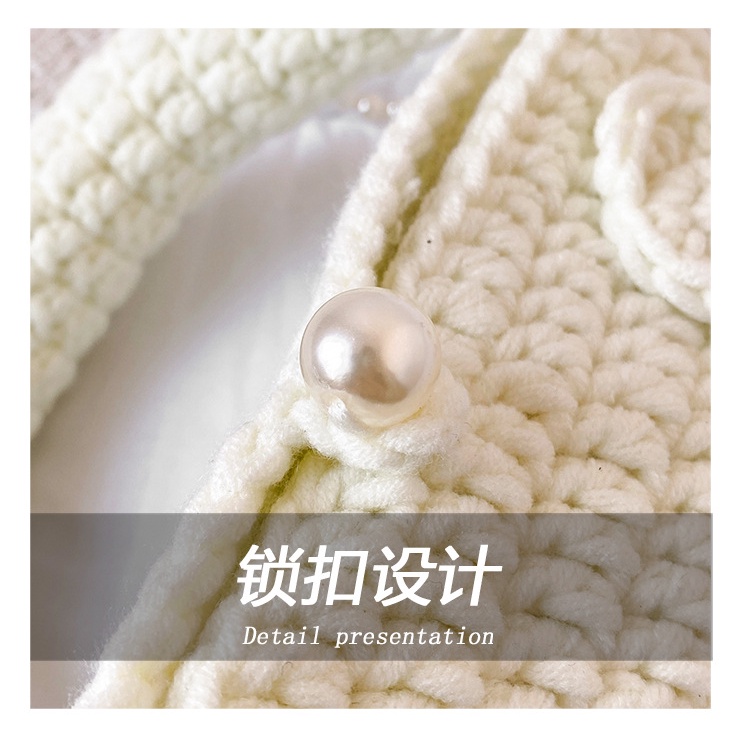 Túi Đeo Vai / Kẹp Nách Dệt Kim Họa Tiết Hoạt Hình Mẫu 2022 Niche Thời Trang Cho Nữ