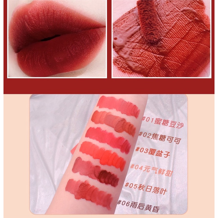 [Hàng mới về] Son môi dạng lỏng Lameila 6 màu không thấm nước lâu trôi hợp thời trang