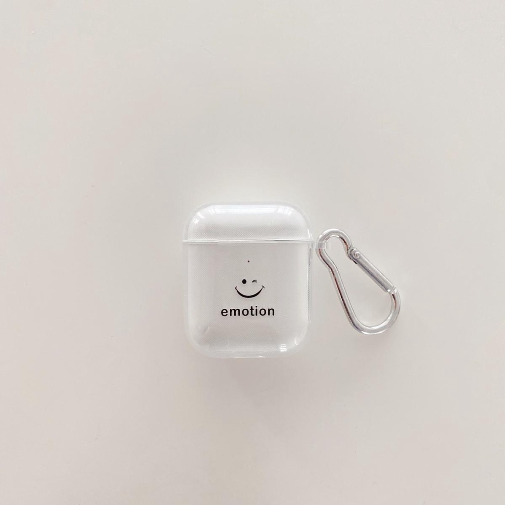 Ốp TPU mềm hình mặt cười thích hợp cho hộp sạc tai nghe không dây Airpods 1/2/3 pro