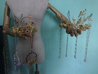 Kim quan cổ trang handmade