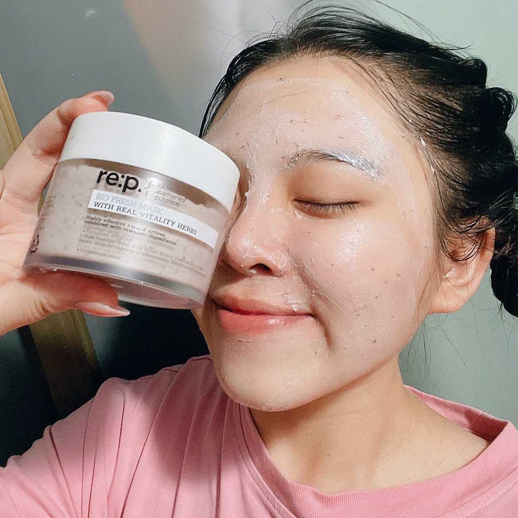 Mặt nạ đất set RE:P Bio Fresh Mask With Rep Real Herbs cấp ẩm và phục hồi da 130g