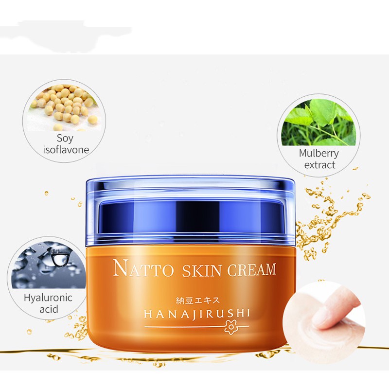 Kem dưỡng da mặt HANAJIRUSHI Natto Nhật Bản ngăn ngừa nếp nhăn chống lão hóa 55g