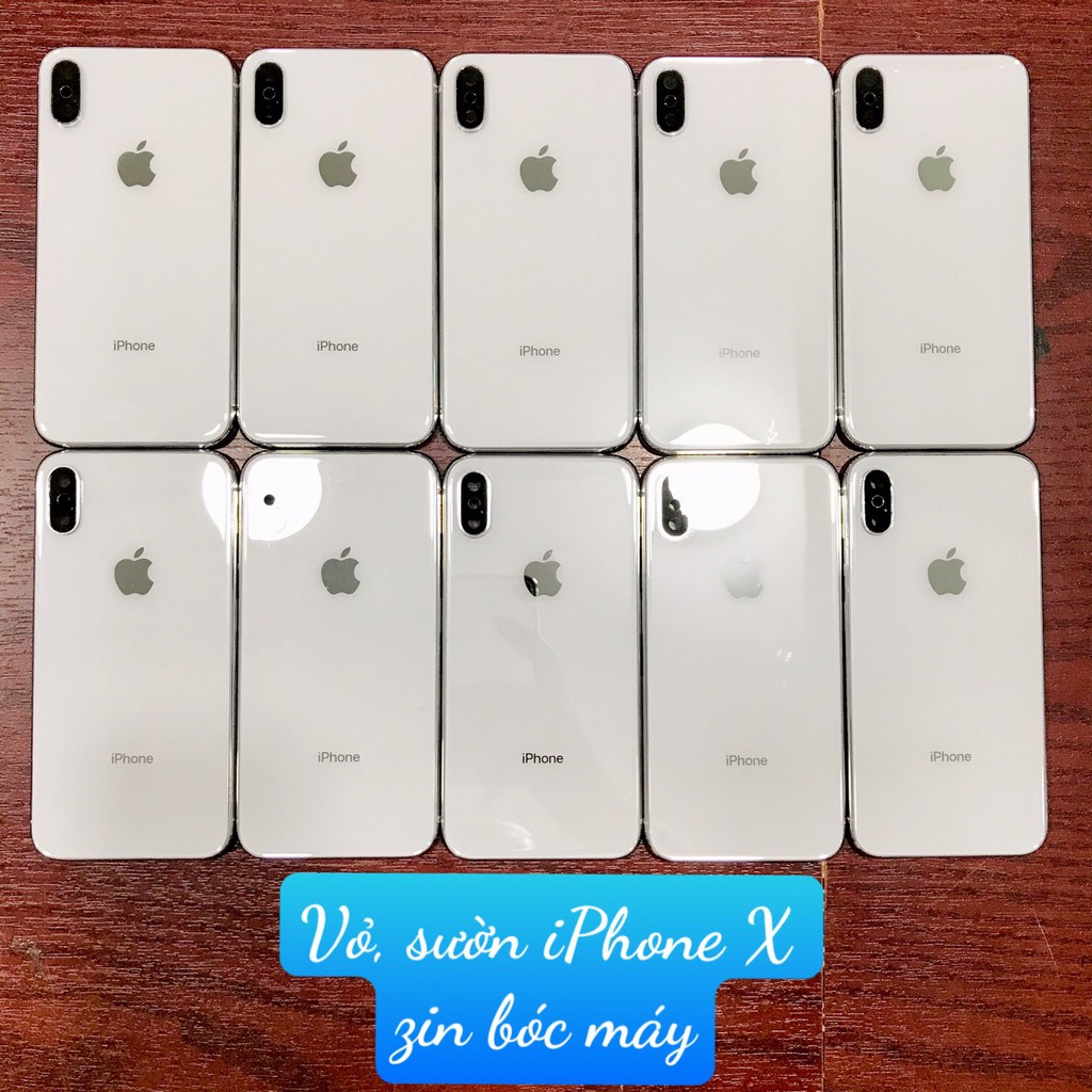 Vỏ, sườn thay thế iPhone X màu trắng zin bóc máy