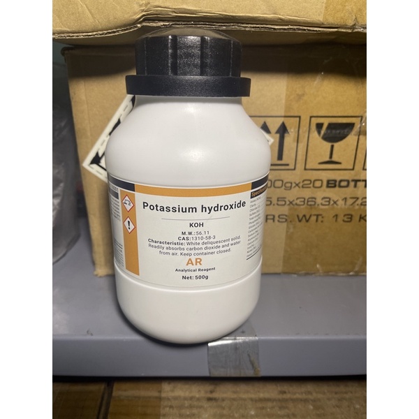 1 lọ 500g KOH-kali hidroxit, hàng XILONg, xút kali, potassium hydroxide