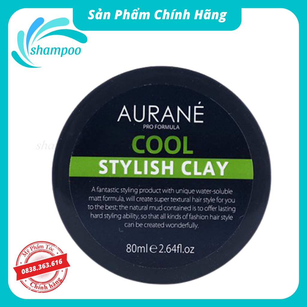 Sáp vuốt tóc Aurane Cool Stylish Clay 80ml tạo kiểu tóc nhập khẩu Pháp