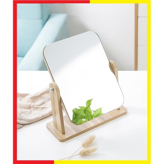Gương soi trang điểm - Gương để bàn xoay được 180 độ, kiểu dáng đẹp