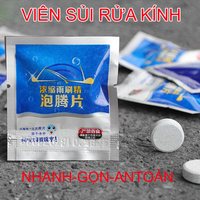 Viên sủi rửa kính ô tô không mùi chống ố nấm mốc đánh bay vết bẩn