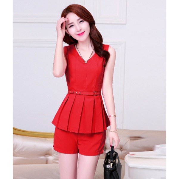 [GIÁ CỰC SỐC] SET QUẦN SHORT ÁO XẾP LY KÈM BELT S332