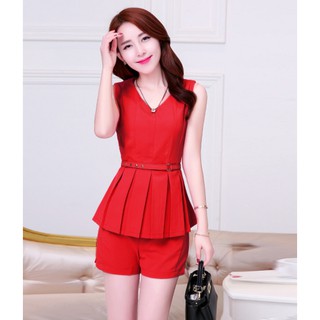 Set nguyên bộ quần short áo kèm belt