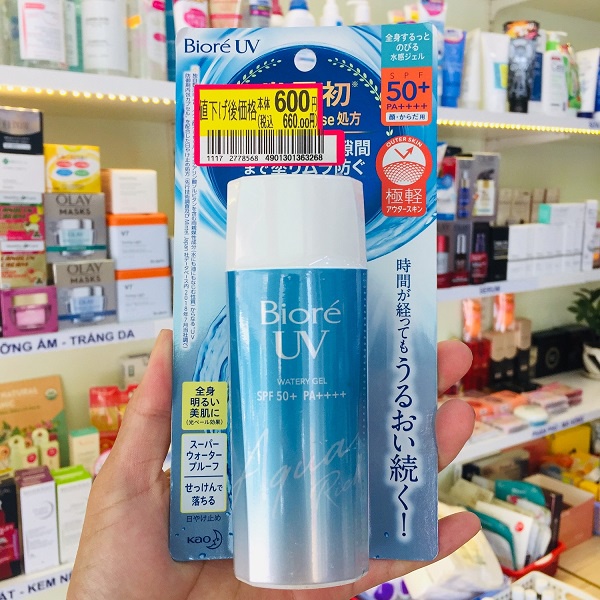 Kem Chống Nắng BIORE UV AQUA RICH WATERY GEL 90ML Cho Da Dầu, Da Hỗn Hợp