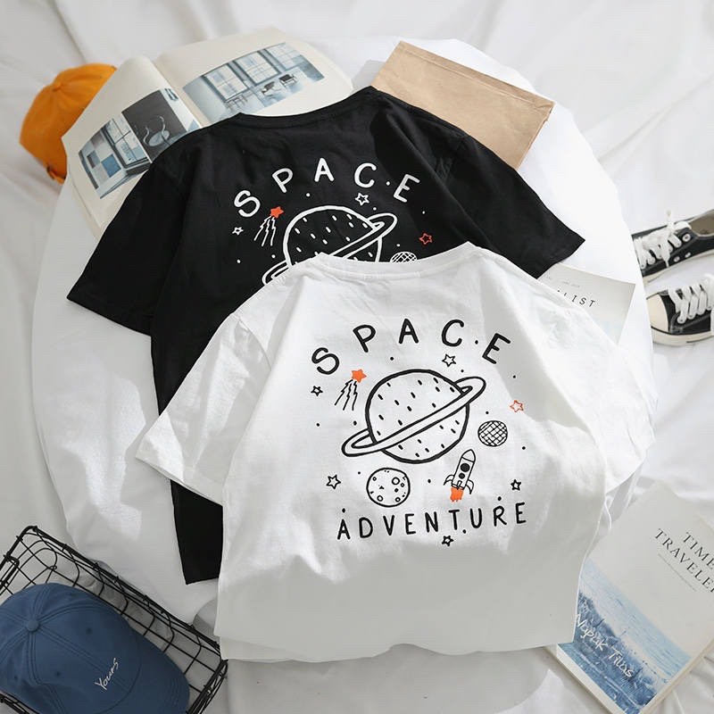Áo thun phông Full size PINK tay lỡ form rộng SPACE AVENTURE Unisex