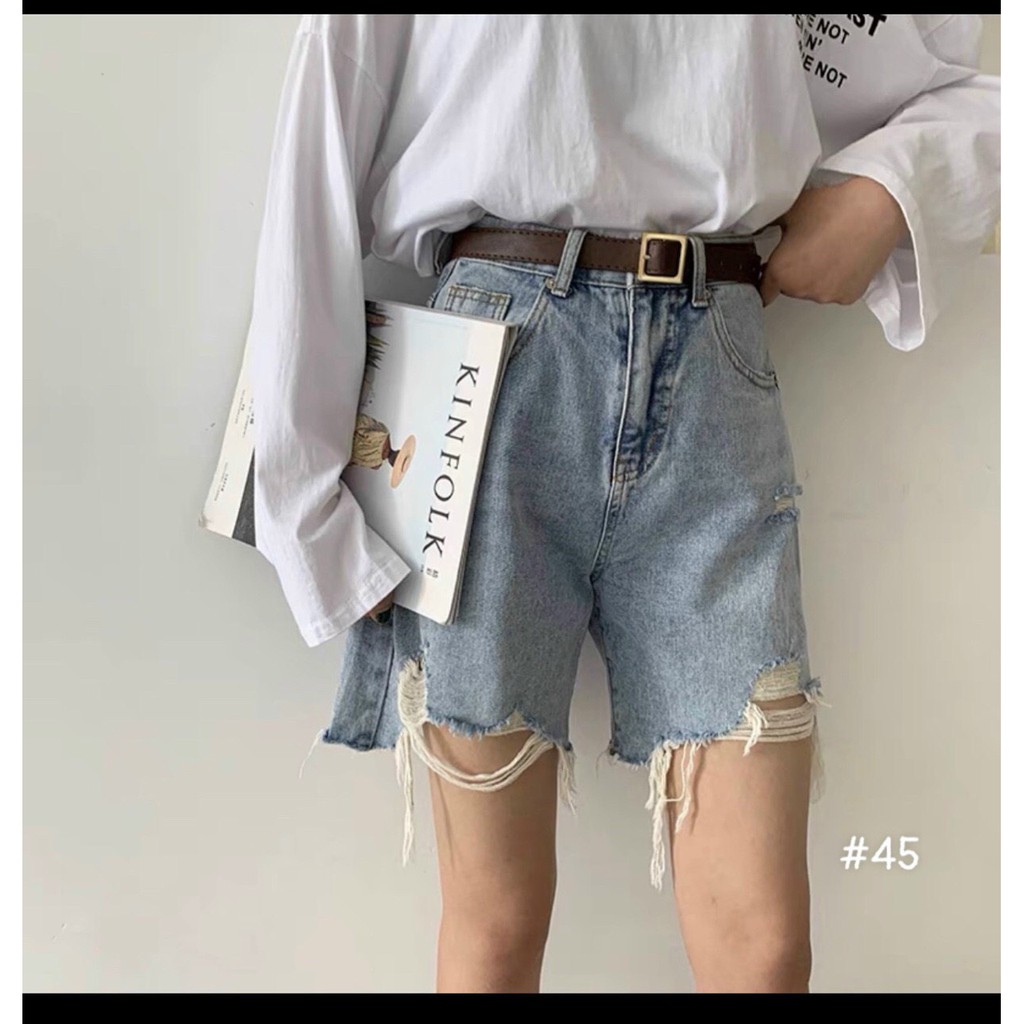 Quần Short Ngố Jean Nữ Size Đại Đến 80kg Quần Short Bigsize Hàng VNXK MS45