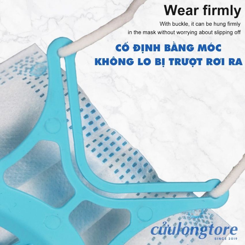Giá Đỡ Mặt Nạ Móc Treo Khẩu Trang 3D Silicon mềm giúp kháng khuẩn thông khí dễ thở hơn khi đeo kiểu dáng hàn quốc