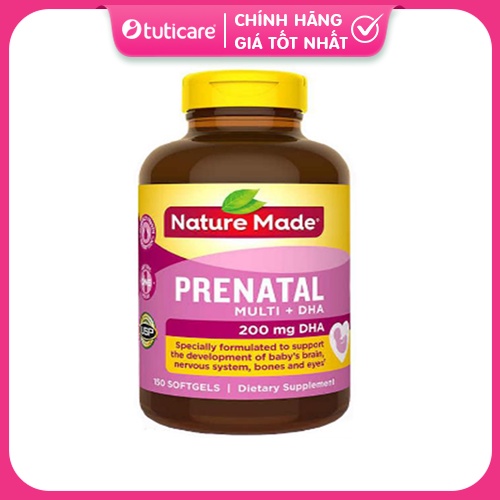 Vitamin bà bầu Nature made Mutil + DHA 150v❣️𝐓𝐔𝐓𝐈𝐂𝐀𝐑𝐄❣️