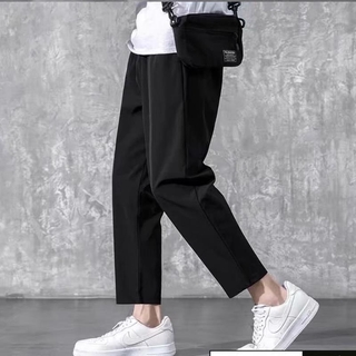 New men's solid color suit pants Korean style loose casual pants simple and versatile daily sports trousers