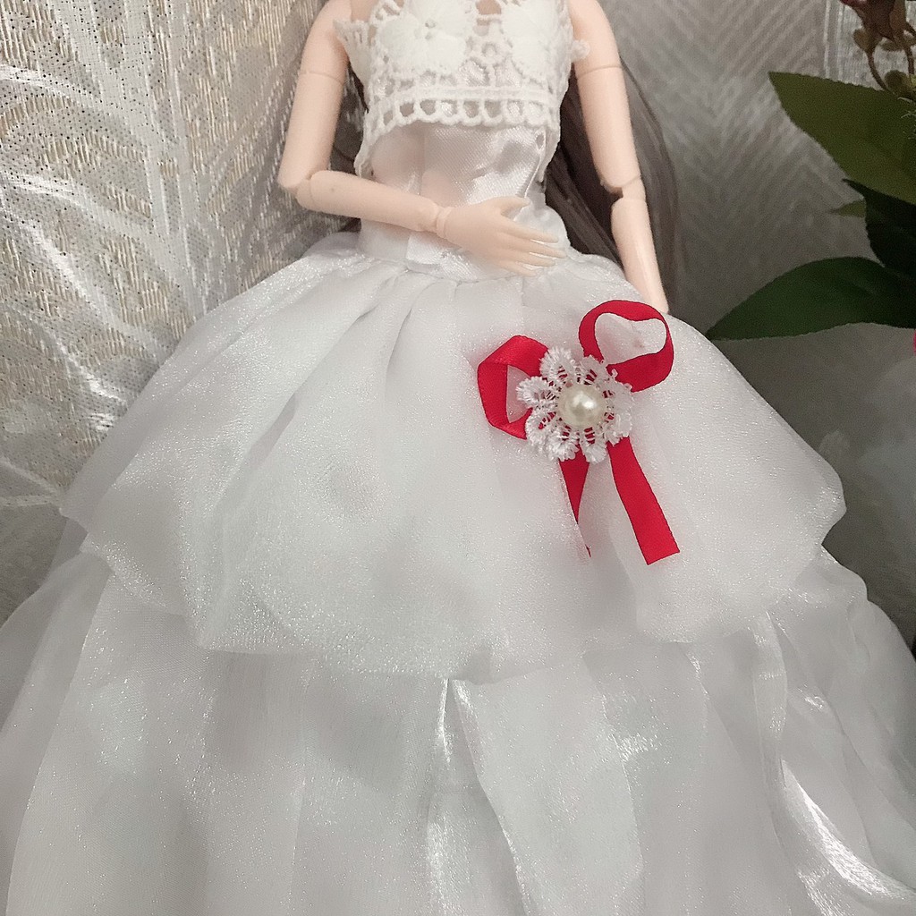 Váy cưới ren lưới cho búp bê cô dâu 30cm (1/6) ms9-11