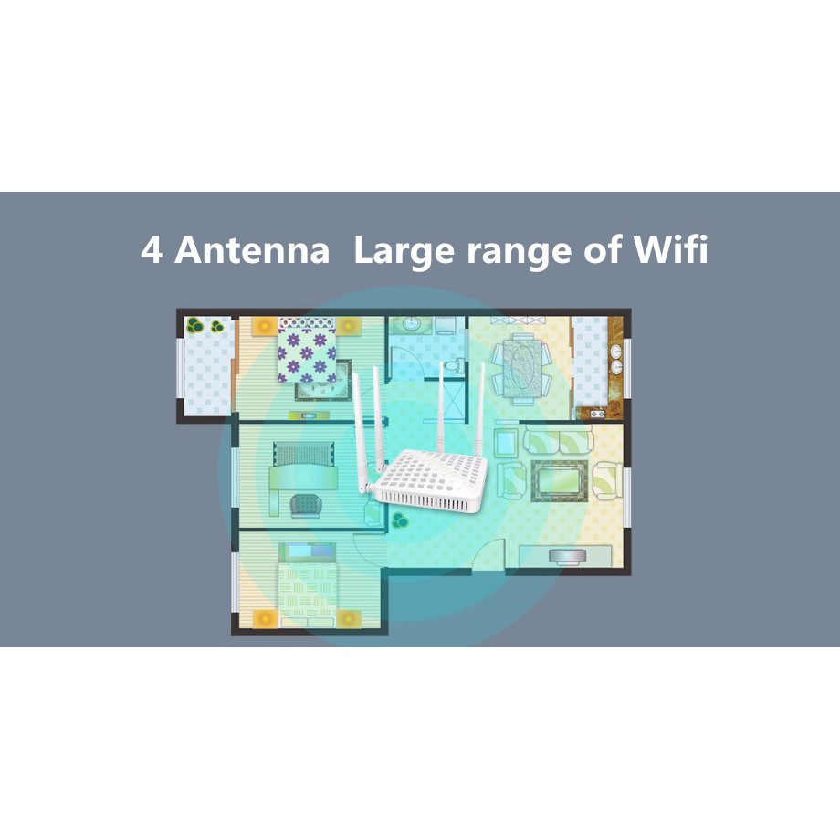 Bộ phát wifi router wifi Tenda FH1203 2 băng tần 4 anten, wifi chuẩn AC1200 công suất cao có chức năng câu sóng wifi | BigBuy360 - bigbuy360.vn