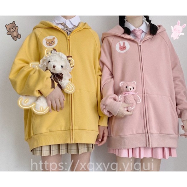 Áo hoodie nỉ kéo khoá