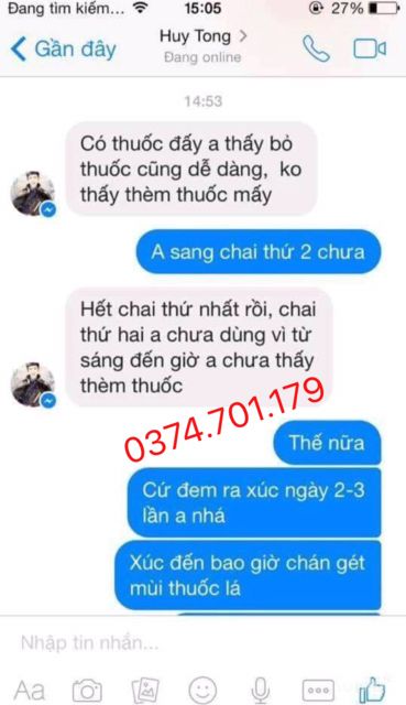 Combo 2 lọ Cai thuốc lá Phạm Bằng _ mẫu mới nhất.