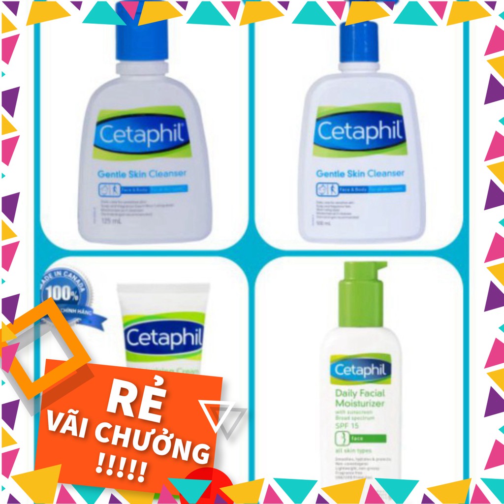 GIÁ CỰC ĐÃ [Cetaphil Chính Hãng Canada] Sữa Rửa Mặt Dịu Nhẹ Cetaphil (125ml,500ml) GIÁ CỰC ĐÃ