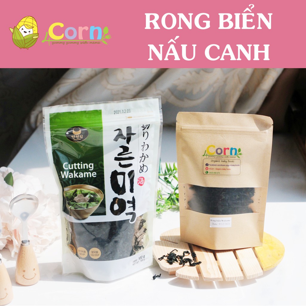 Rong biển Wakame Hàn Quốc (nấu canh/súp/cháo) - Cho bé 6m+ - (date: T11/2022)