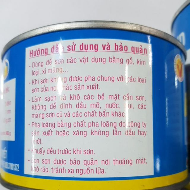 Sơn dầu Bạch Tuyết, chống rỉ - chống sét, 400g, 800g