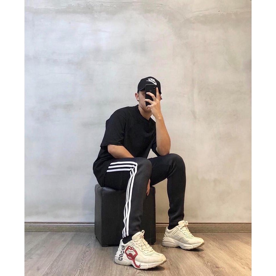 [Mã FAMARAL1 giảm 10K đơn 50K] Quần Jogger Nam Nữ Form Suông 3 Sọc J03