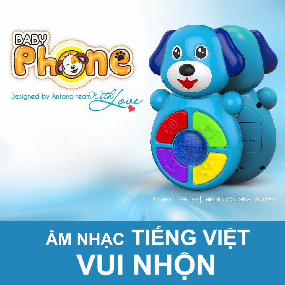 Đồ chơi Điện thoại âm nhạc tiếng việt cho bé - Antona Hàng Việt Nam chính hãng