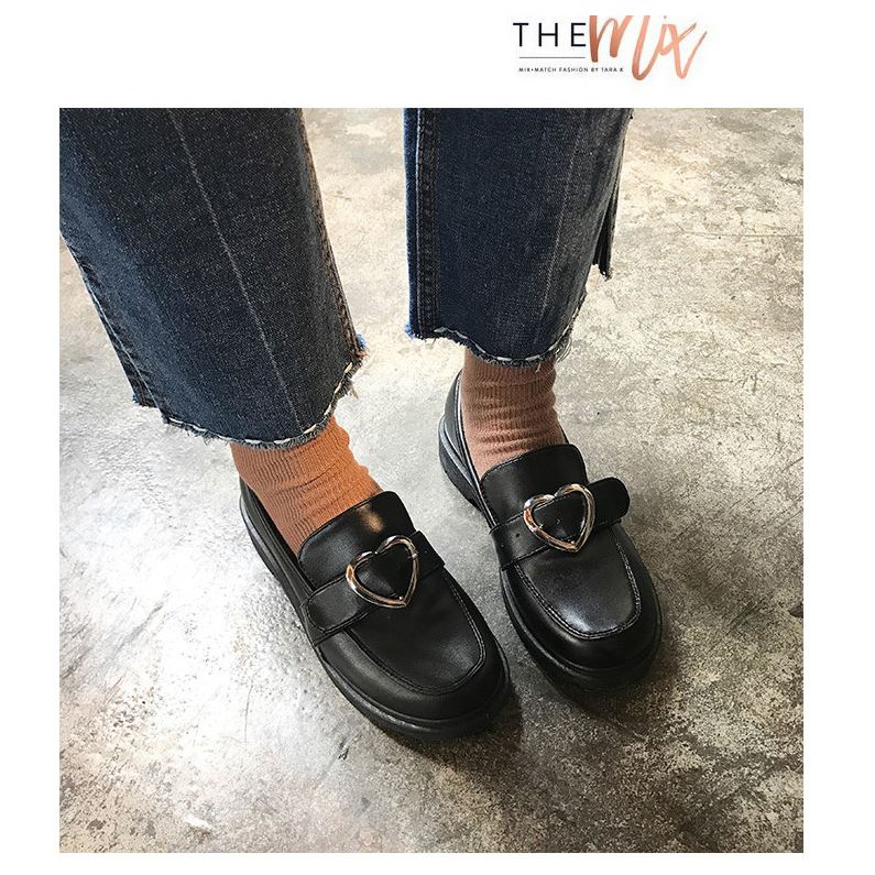 (HÀNG ORDER)Giày oxford da bóng tag tim