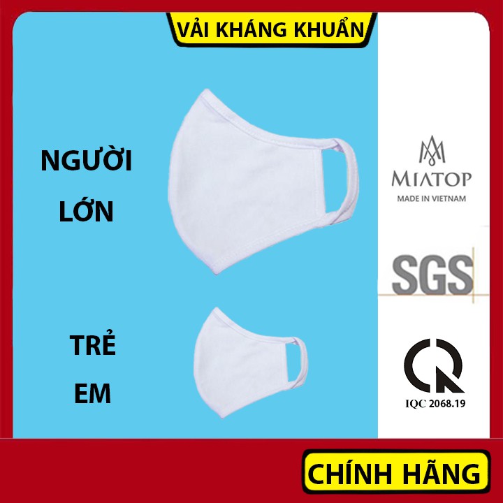 Khẩu Trang Vải Kháng Khuẩn MIATOP - Kháng Khuẩn 30 Lần Giặt