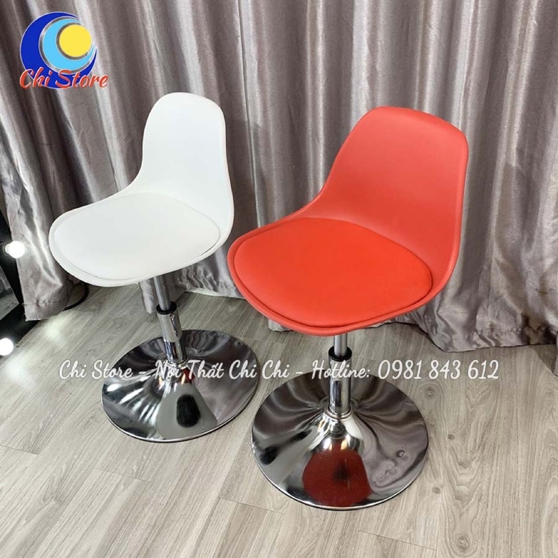 Ghế Xoay Học Sinh Nhựa Da Êm Ái, Ghế Ngồi Bàn Trang Điểm Tuỳ Chỉnh Độ Cao 30-50cm Và Xoay 360 Độ Giá Rẻ Chống Rỉ