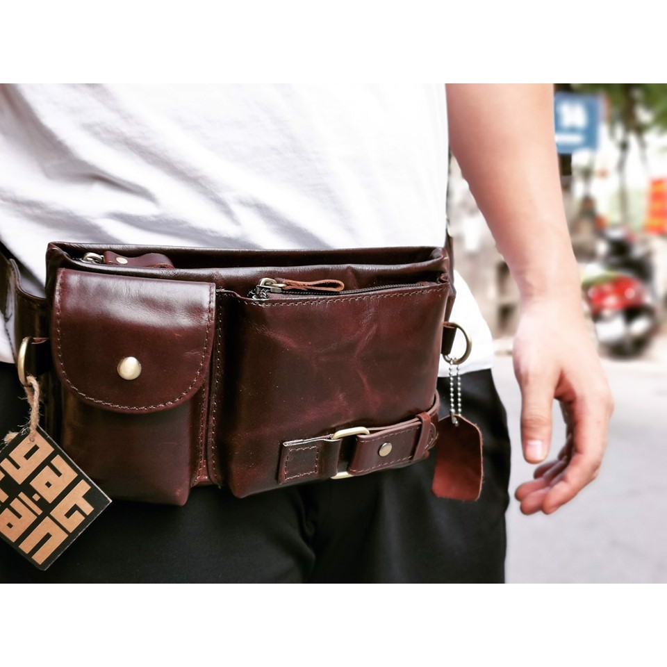 BẢO HÀNH TRỌN ĐỜI] Túi bao tử / Sling Bag Cao Cấp Hàng Đẹp Gạt Tàn Store / Cam Kết Da Bò Thật 100% - IPMN116 | BigBuy360 - bigbuy360.vn