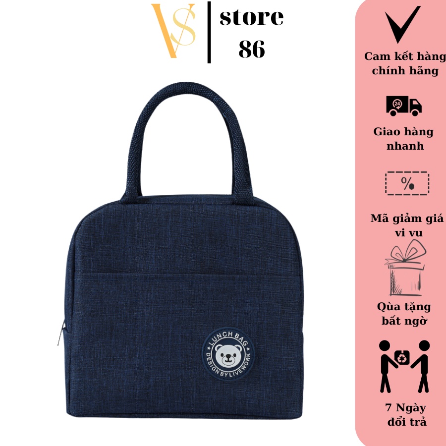 Túi đựng hộp cơm giữ nhiệt chống thấm nước tiện dụng-Giỏ xách đựng hộp cơm đi làm có quai tiện lợi VS STORE