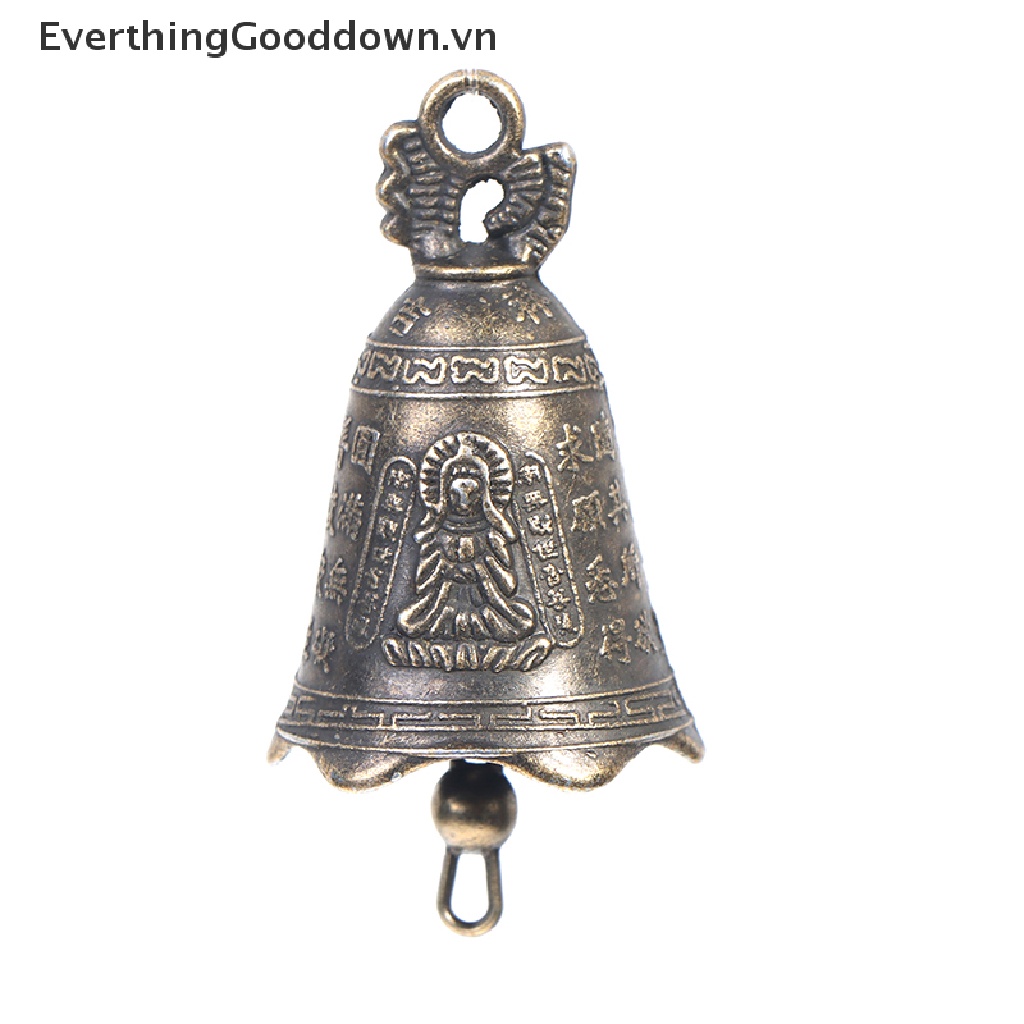 Everthinggooddown Set 2 Chuông Đồng mini Cổ Điển Trung Quốc Cầu Nguyện Quan Âm